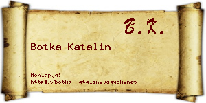 Botka Katalin névjegykártya