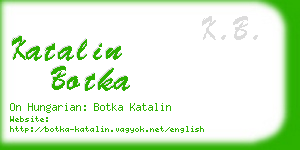 katalin botka business card